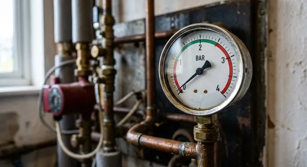 Boiler pressure gauge sent by tenant